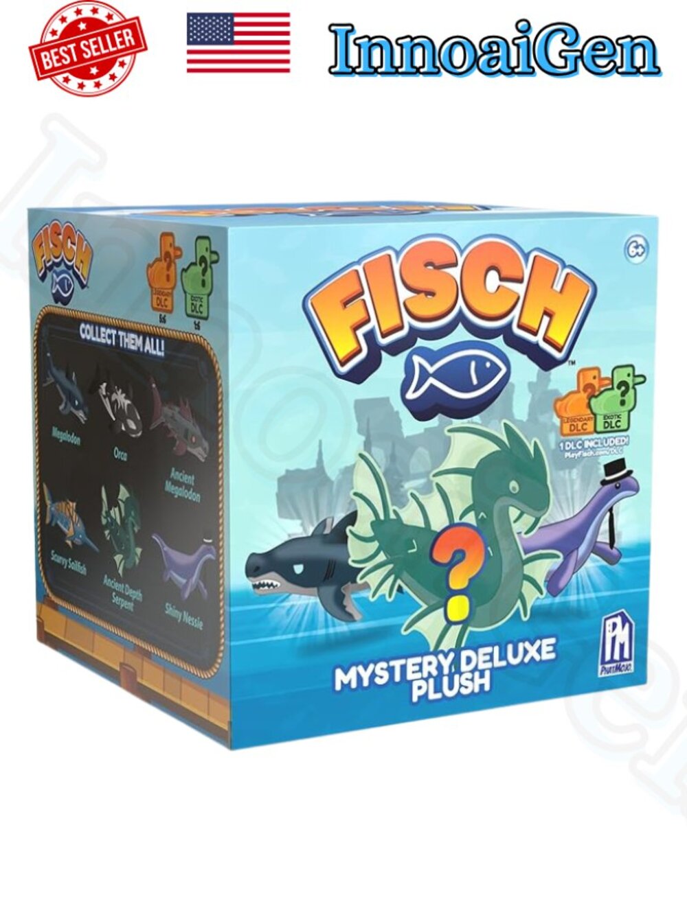 PhatMojo Fisch Mystery Deluxe Plush Roblox Game Collectible Megalodon Nessie NWT